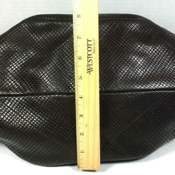 Sondra Roberts Brown Faux Leather Patterned Hobo - Picture 6 of 8